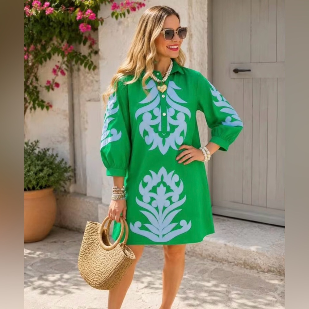 Green Printed Women’s Dress